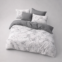 3Pcs Duvet Cover Set with Pillow Case Double Comforter Bedding Set Quilt Cover Queen/King Couple or Single Bed — angle