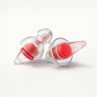 HUAK High Fidelity Silicone Ear Plugs for Noise Cancelling Washable Reusable Musicians Motorcycles Sleeping Work, Study, Swim — angle