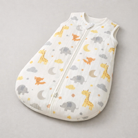 New Cotton Fabric Baby Sleeping Bags Sleeveless Vest Newborn Child Anti-Kick Quilt Summer Thin Two Way Zipper Baby Sleeping Sack — angle