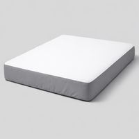 Waterproof Throw Mattress Cover Bed Fitted Sheet Mattress Protector Single/Double/140/160 Muti Size Gray/White — angle