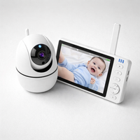Wireless 5.0 Inch Baby Monitor with Pan Tilt Camera Night Vision Two-Way Audio VOX Wake-Up USB Charging Security Babysitter — angle