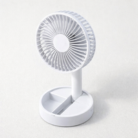 USB Foldable Fan with 4 Speeds ＆ Timing,Battery Operated Mini Fan for Bedroom, Indoor or Outdoor,Table Fan — angle