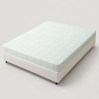 1P Cooling Bamboo Fiber Fitted Sheet, Breathable Mattress Protector Cover with Deep Pocket for Summer — angle