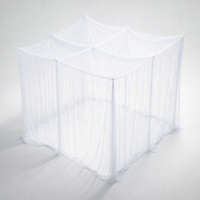 Sexy Mosquito Nets Palace Four Door King/Queen Double Size Home Single Beds Prevent Insect Outdoor Square Grace White Canopy Net — angle