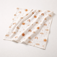 Soft & Breathable Gauze Swaddle Blanket - 120X110Cm Bamboo Cotton for Ultimate Comfort and Security — angle
