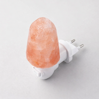 Himalayan Salt Wall Bedside Lamp, Natural Crystal, Hand Carved Night Light, Home Decor, Air Purifying Release, Negative Ions — angle
