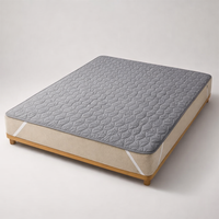 Waterproof Mattress Topper with Elastic Band Quilted Protector Pad Bedspread Winter Mattress Cover for Single/Double Bed 140/160 — angle
