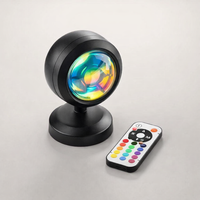 Sunset Light Projection Light with Remote Control 16-Color Night Light RGB Color Changing LED Light Bedroom Photography Prop — angle