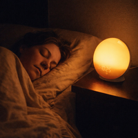 Wake up Light Alarm Clock with Sunrise/Sunset Simulation Dual Alarms FM Radio Nightlight 7 Colors Natural Sounds Snooze — night use