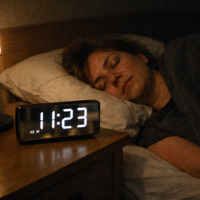 Electronic Alarm Clock Noiseless Design Digital LED Large Display Mirror Electronic Clock Digital Alarm Clock LED Mirror Clocks — night use