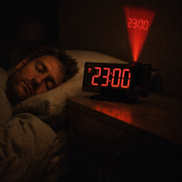 180° Arm Projection Alarm Clock Time Temperature USB Plug-In Digital Alarm Clock Snooze Table Clock 12/24H Projector LED Clock — night use