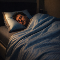 Silk Jacquard Cooling Bed Sheet Set — night use